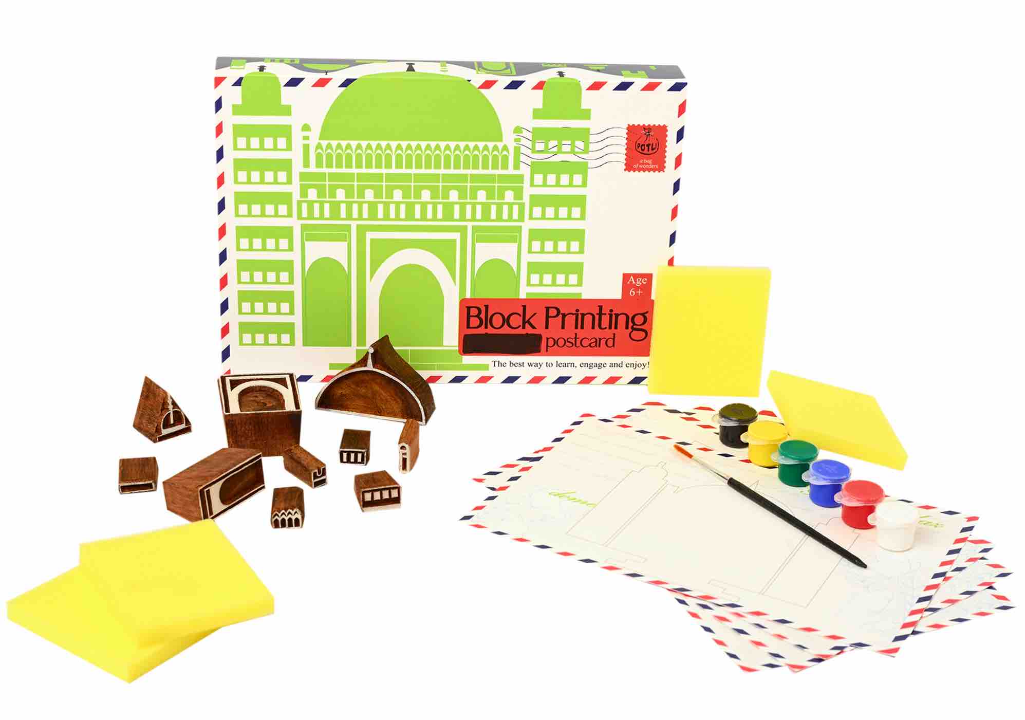 Monuments of India : DIY Wooden Block Printing Craft kit 