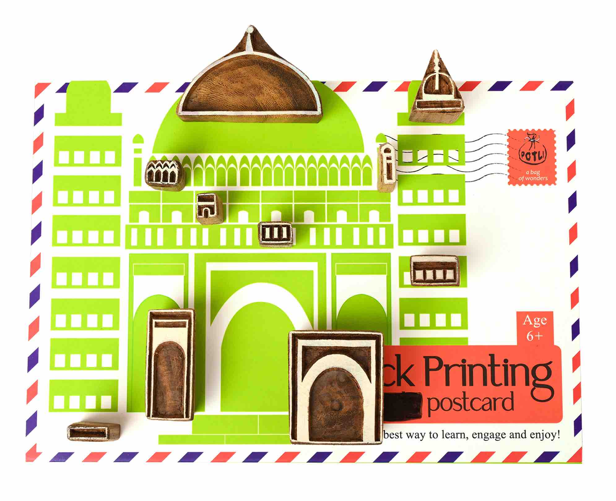 Monuments of India : DIY Wooden Block Printing Craft kit 