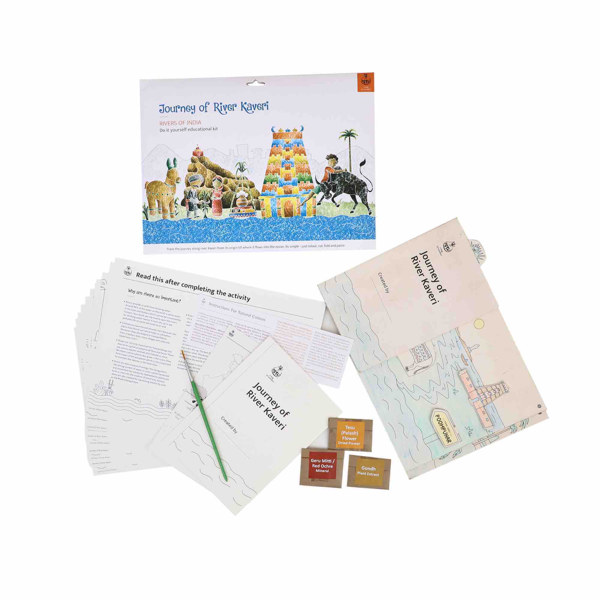 Journey of a river : DIY Colouring kit  
